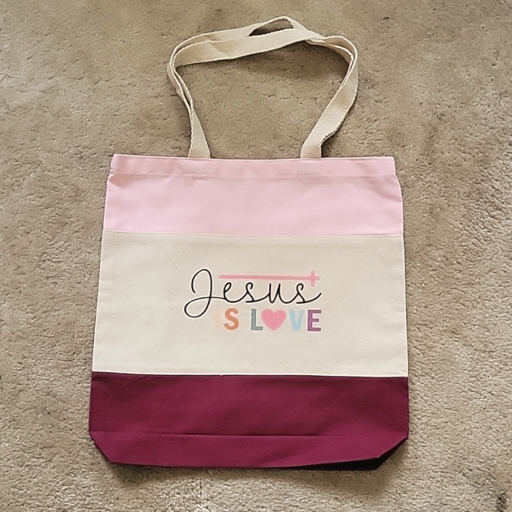 NWOT "Jesus is Love" Tote Bag